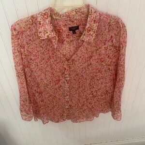 Talbots Pink Floral Women's Top